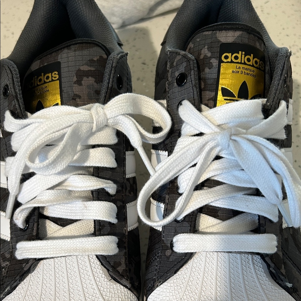 Adidas Mens Sneakers - green, tan & white camouflage